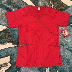 Red XS Dickies scrub top